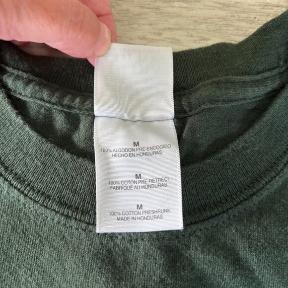 Y2K Miami Hurricanes Green & Orange Gildan Ultra Heavyweight Cotton Men's M Tee - Picture 4 of 8